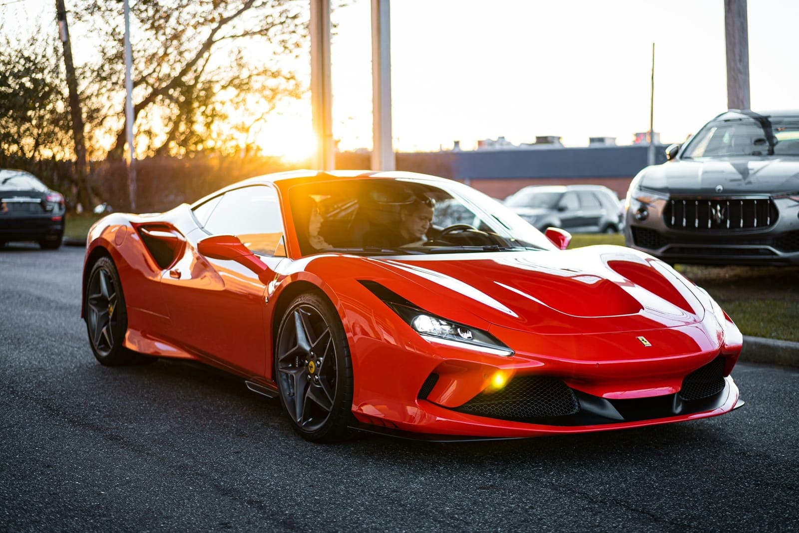 Red Ferrari supercar
